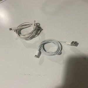 (3/$10) 2 White USB lightening Charging Cables - 3 foot